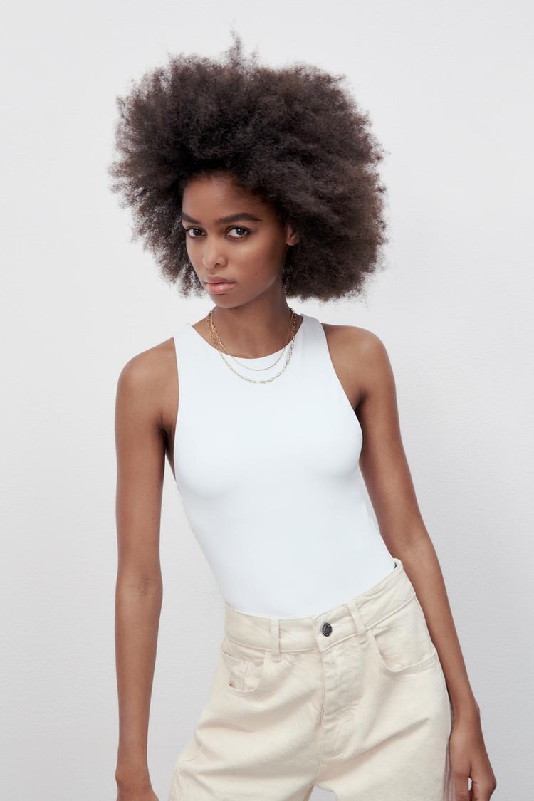 Halter neck bodysuit zara on sale